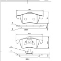 D705  auto part hi-q wholesale brake pads wear sensor ceramic automobile brake pads for VW